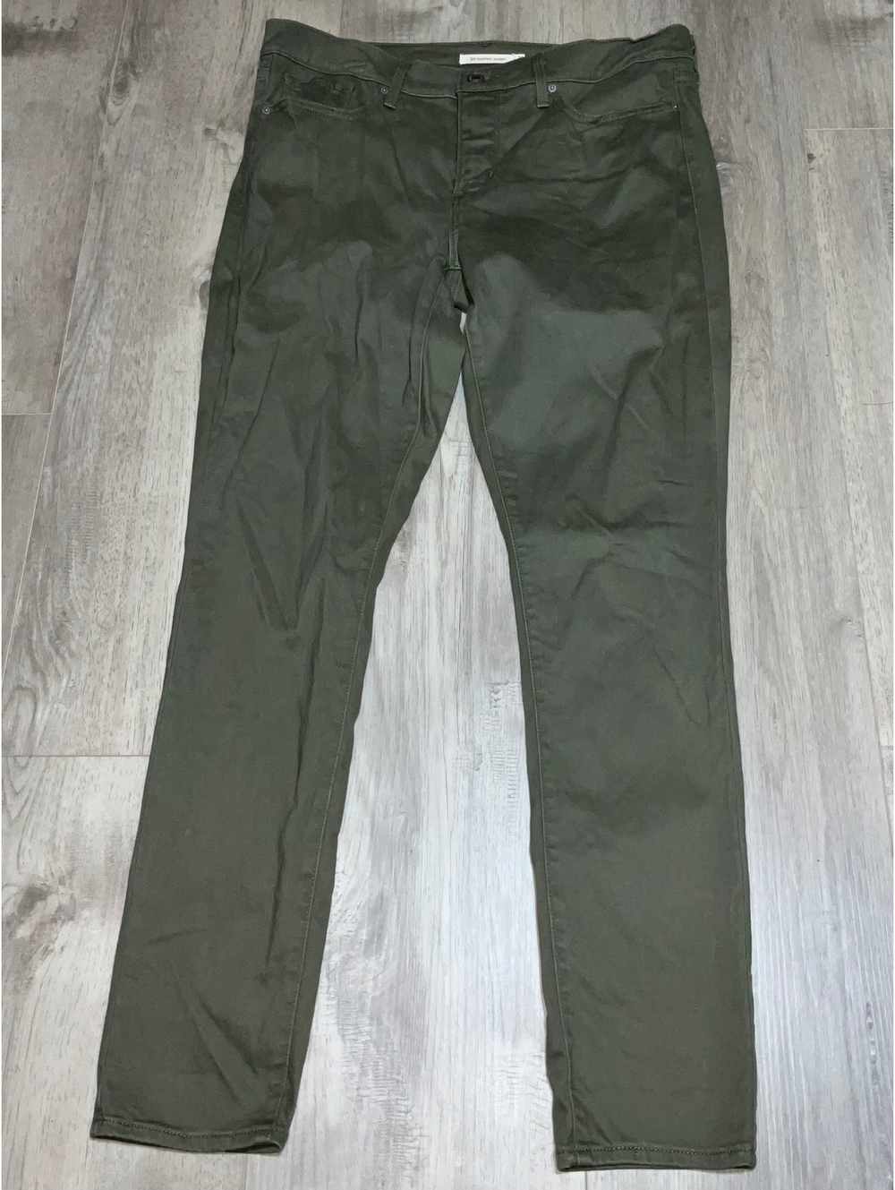 Levi's 311 Shaping Skinny Jeans in Olive Green, Size 31